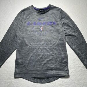 Nike‎ Lakers NBA Dri-FIT Pullover Sweatshirt Long Sleeve Gray Men's Size Small